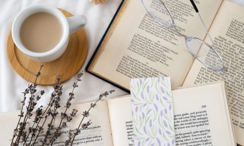 bookmark-books-arrangement-top-view