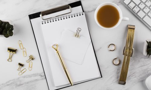 desk-items-composition-top-view