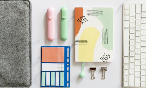 desk-supplies-plain-background