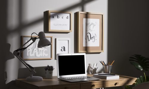 neat-organised-workspace-with-laptop