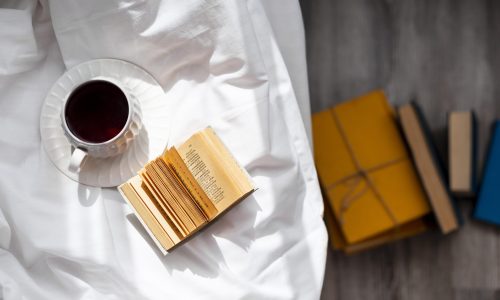 top-view-arrangement-with-books-drink